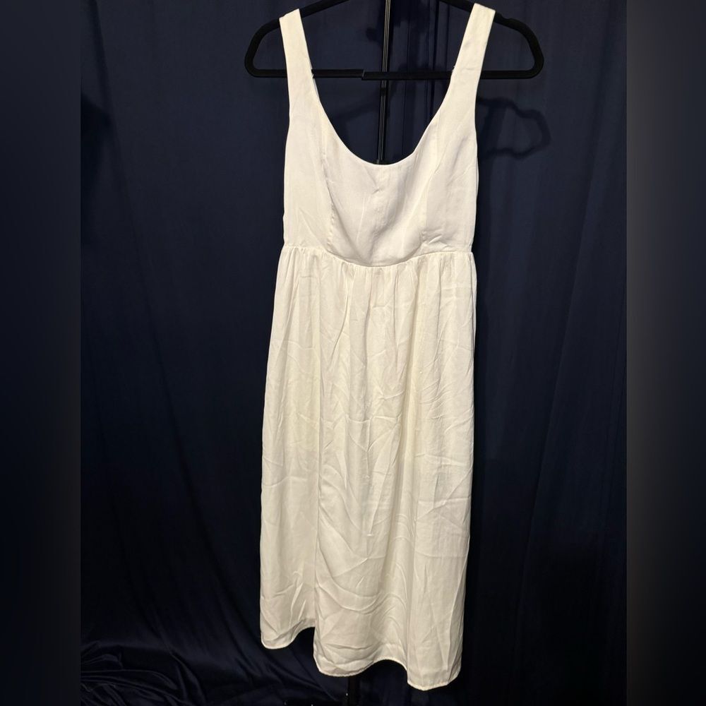 WeWoreWhat White Balletcore Midi Dress Romantic Minimalist